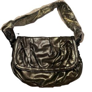 Corso Como Metallic Leather Hobo Shoulder Handbag